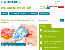 Tablet Screenshot of diabetes-facts.de